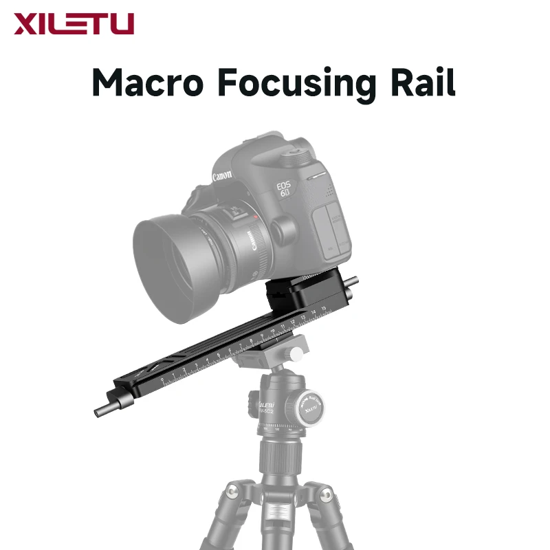 XILETU Macro Focus Rail Slider Quick Release Plate for DSLR, 5kg, Desktop Outdoor Time-Lapse Close-up Macro Photography