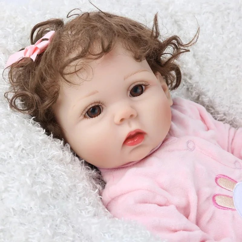 Realistic Baby Toy 18 Inch Vinyl Christmas Birthday Gift Girl Full Body Silicone Recycled Doll