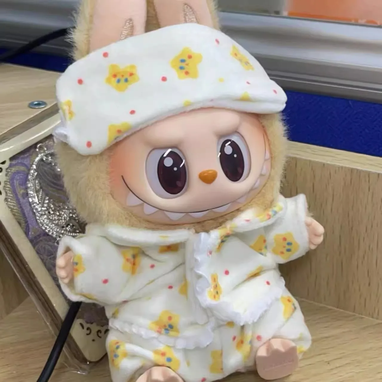 

Одежда для/одежды 17 см, одежда Labubu V1v2v3, одежда для куклы Labubu, одежда со звездами для сидения, виниловые куклы, пижамы для смены