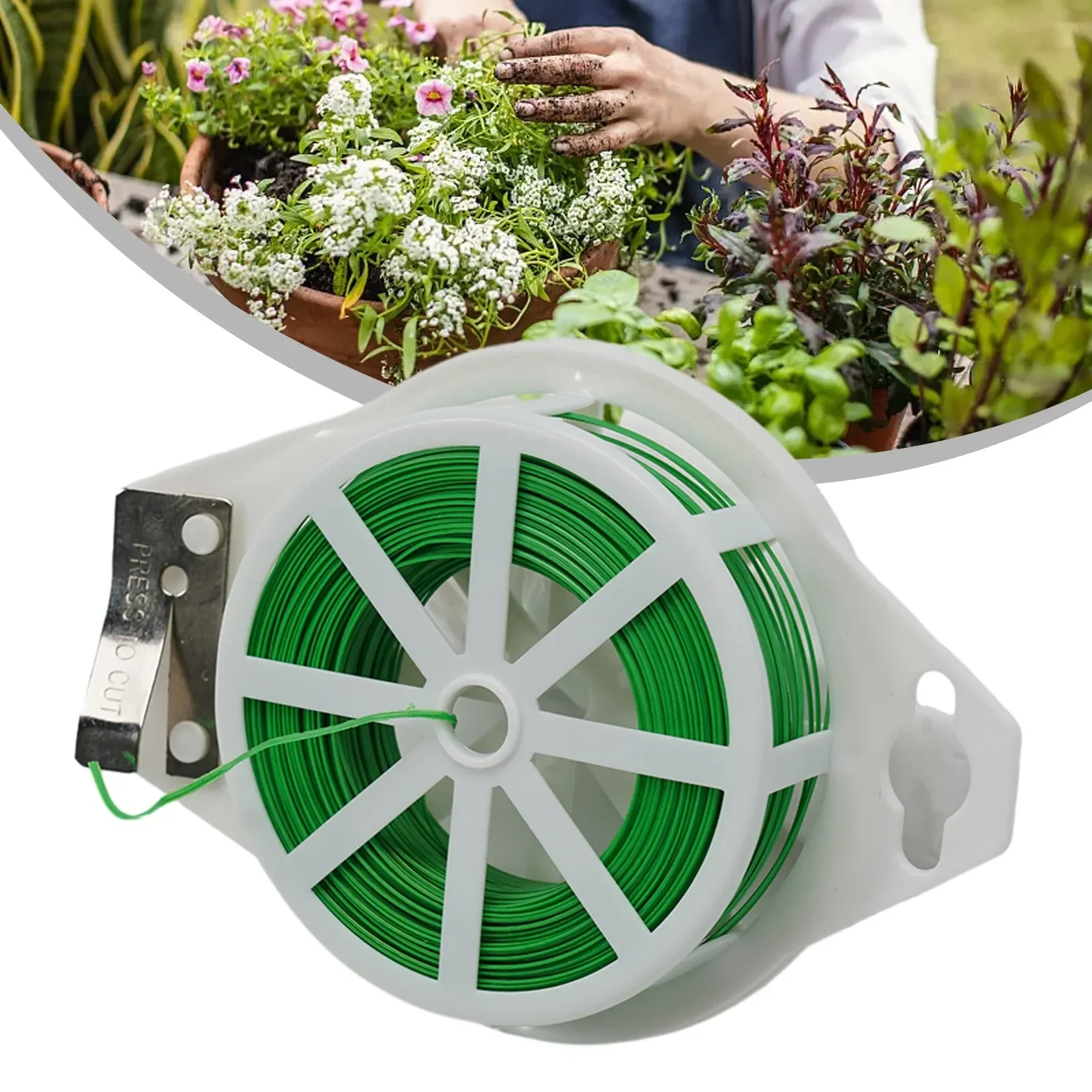 Green Iron Wire Garden Ties With Plastic Coating For Binding Climbing Plants And Fixing Vines In Outdoor Yard Gardening Support