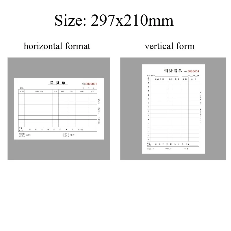 2 Packs Custom Triplicated Sales Order Book Customized 3-Part Invoice Book Carbonless Paper Bill Record Book Sales Form view 2
