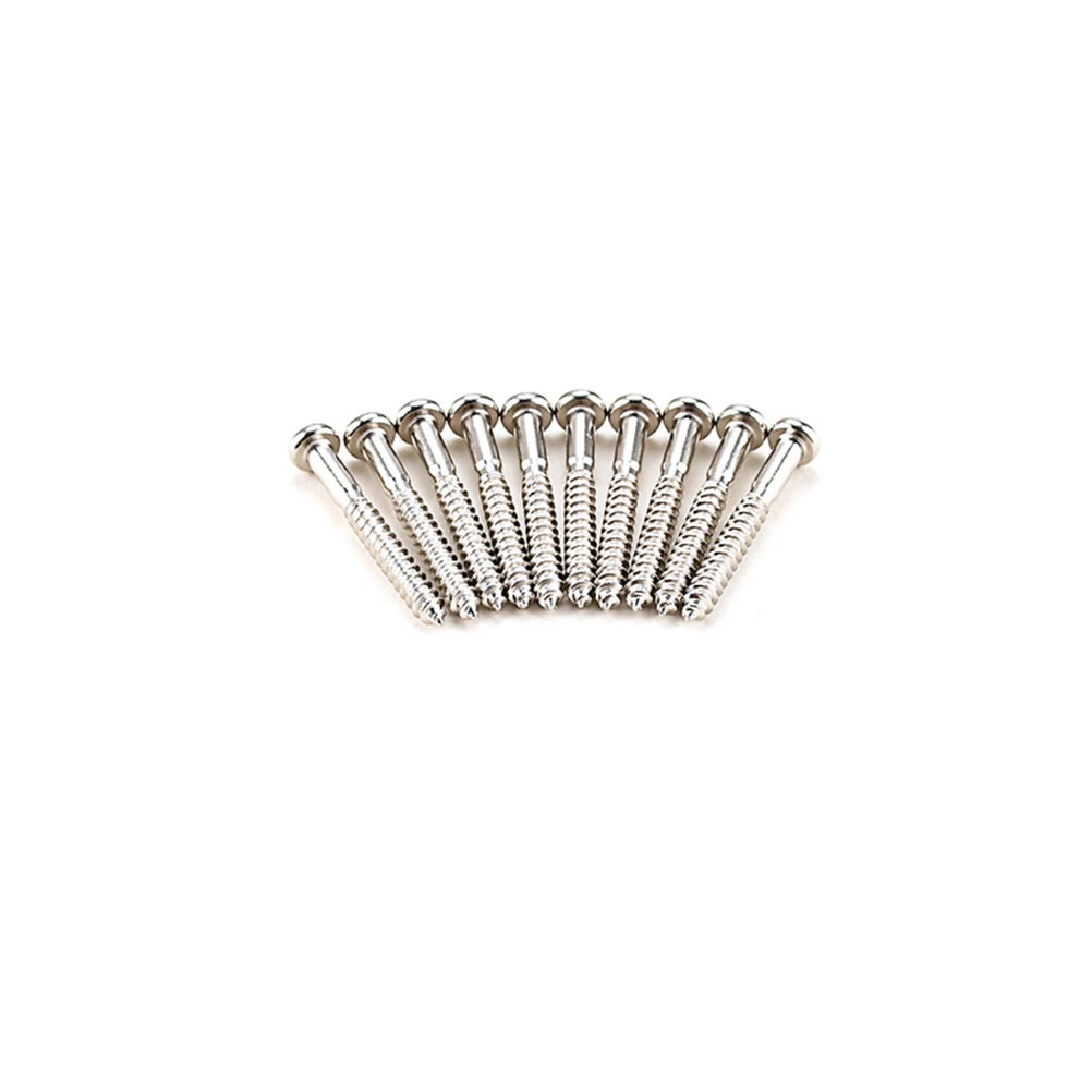 

10 Pcs Guitar Bridge Screws Repair Pickup Replace Silver Tremolo Adjustment Metal Parts