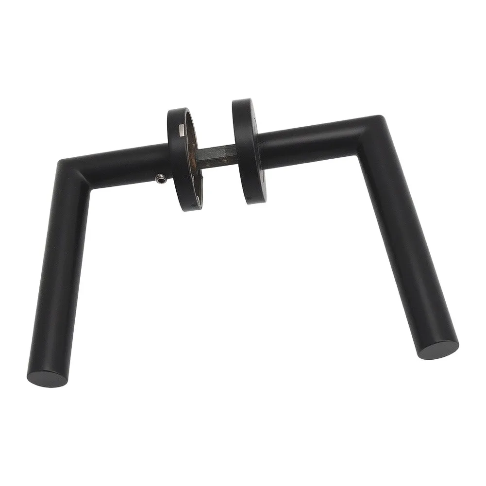 304 Stainless Steel Matte Black Lever Set for Interior Exterior Passage Doors Easy Alignment Free Installation