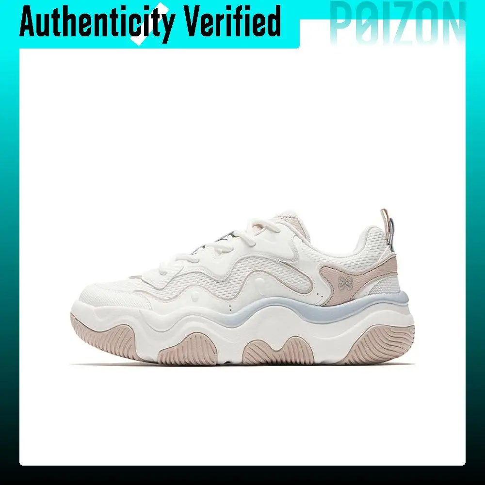Anta Lightweight, Abrasion Resistant, And Breathable Low top Casual Shoes Women's White Pink Blue 122528882-1