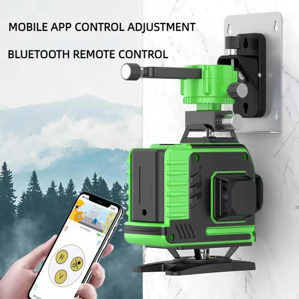 Штатив/поворотный лазер 16-линейный лазер Профессиональный уровень зеленой линии Самовыравнивающийся на 360 автономный