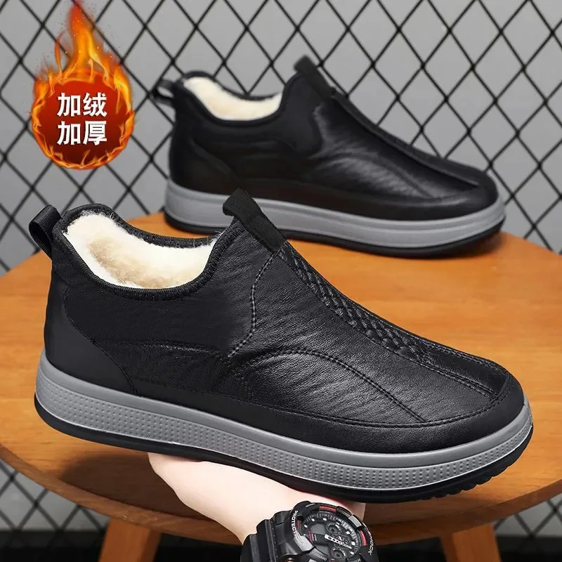 

Men's shoes 2025 new winter old Beijing cloth shoes men's cotton shoes soft soled warm dad shoes