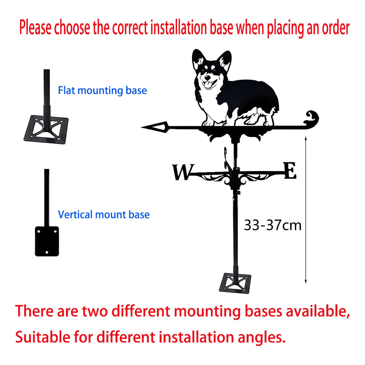 ريشة الطقس المعدنية السوداء ريشة الطقس سقف جبل مؤشرات اتجاه الرياح أداة قياس الرياح في الهواء الطلق ، ديكور ريشة الرياح