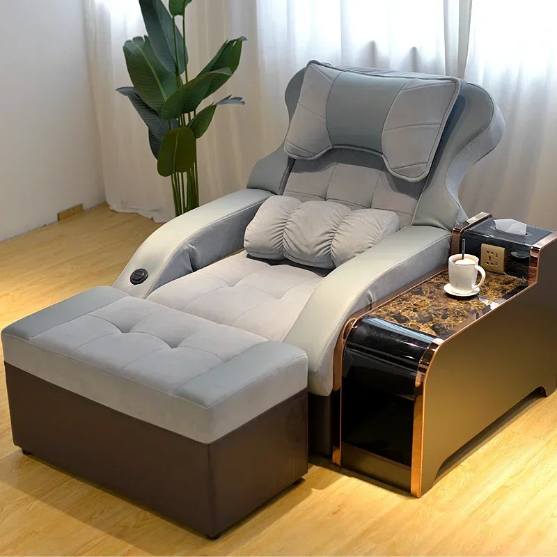 Multi-functional electric single sofa bed dual purpose balcony clubhouse lounge chair small leather decorative chair