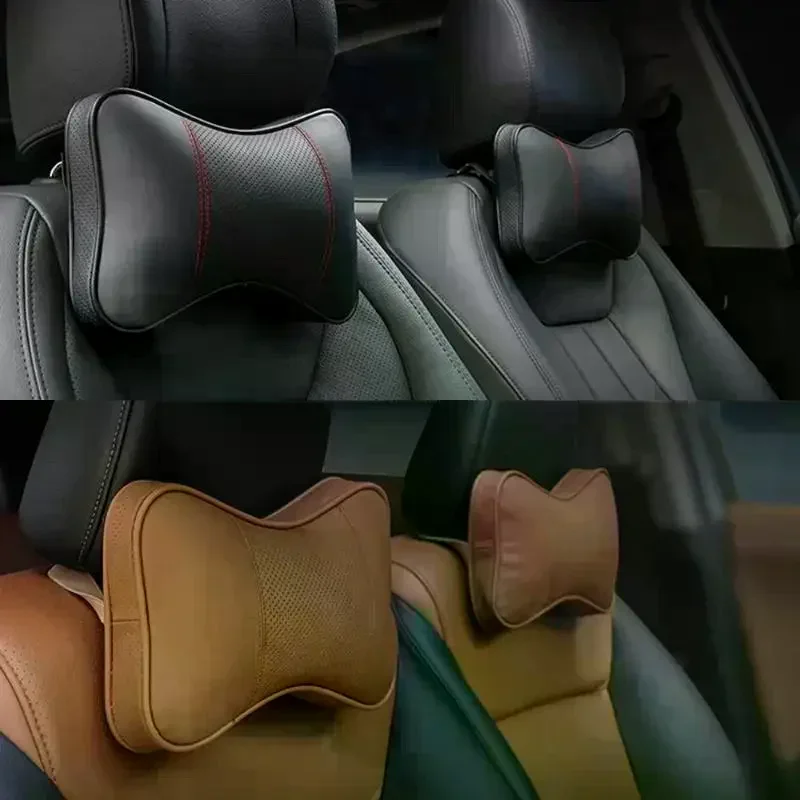 

2PCS Top Quality Car Neck Pillows Headrest Neck Pillow Support Auto Universal Seat Soft Breathable Interior Decoration