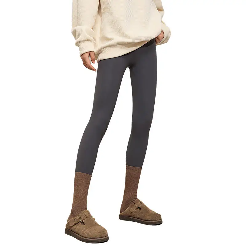 Women's Thi Yoga Pants Autumn Winter New Sle Pure Color Butt Lifting Slimming Nine Points Can Be Worn outside Fem Pants