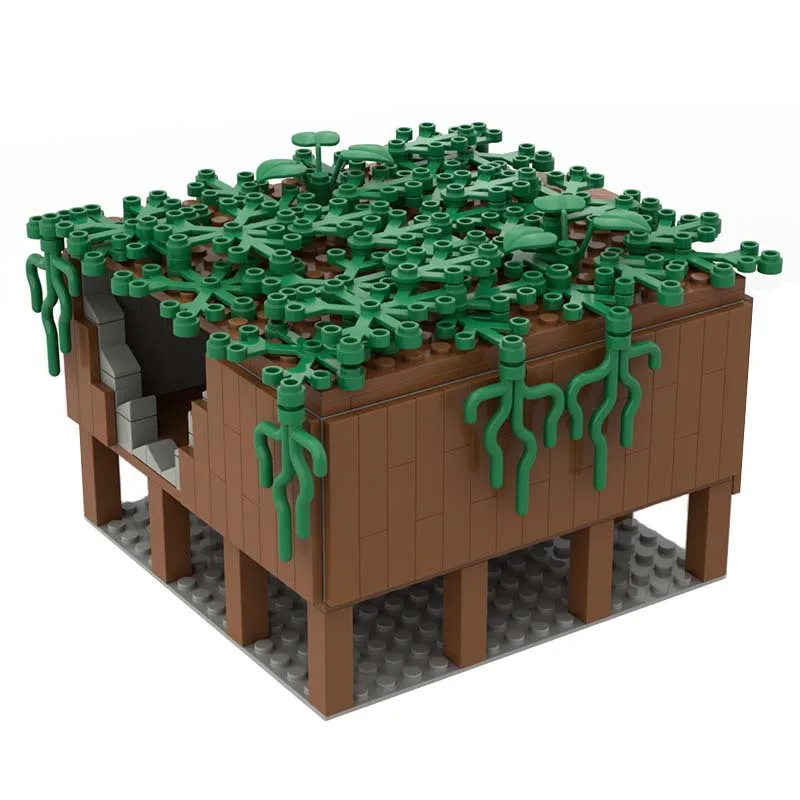 Zusammengebaute Log Cabin Modell Bausteine DIY Spiel Serie Sammeln Bau Haus Pädagogisches Spielzeug Kunststoff Ziegel Geschenke