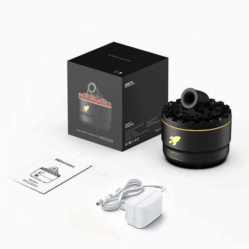 화산 대포 가습기 아로마테라피 디퓨저 안개 제조기 에센셜 오일 디퓨저 홈 데스크탑 280ml