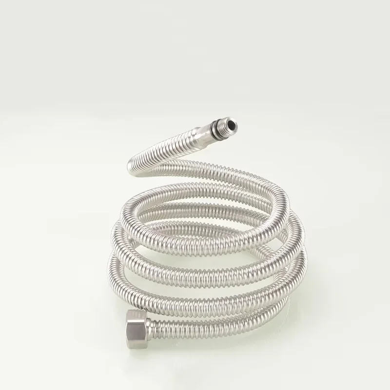 60-200cm Bellow Shower Hose Female 1/2＂Universal Interface 304 Stainless Steel Kitchen Bathroom Faucet Hot/Cold Tap Connect Pipe