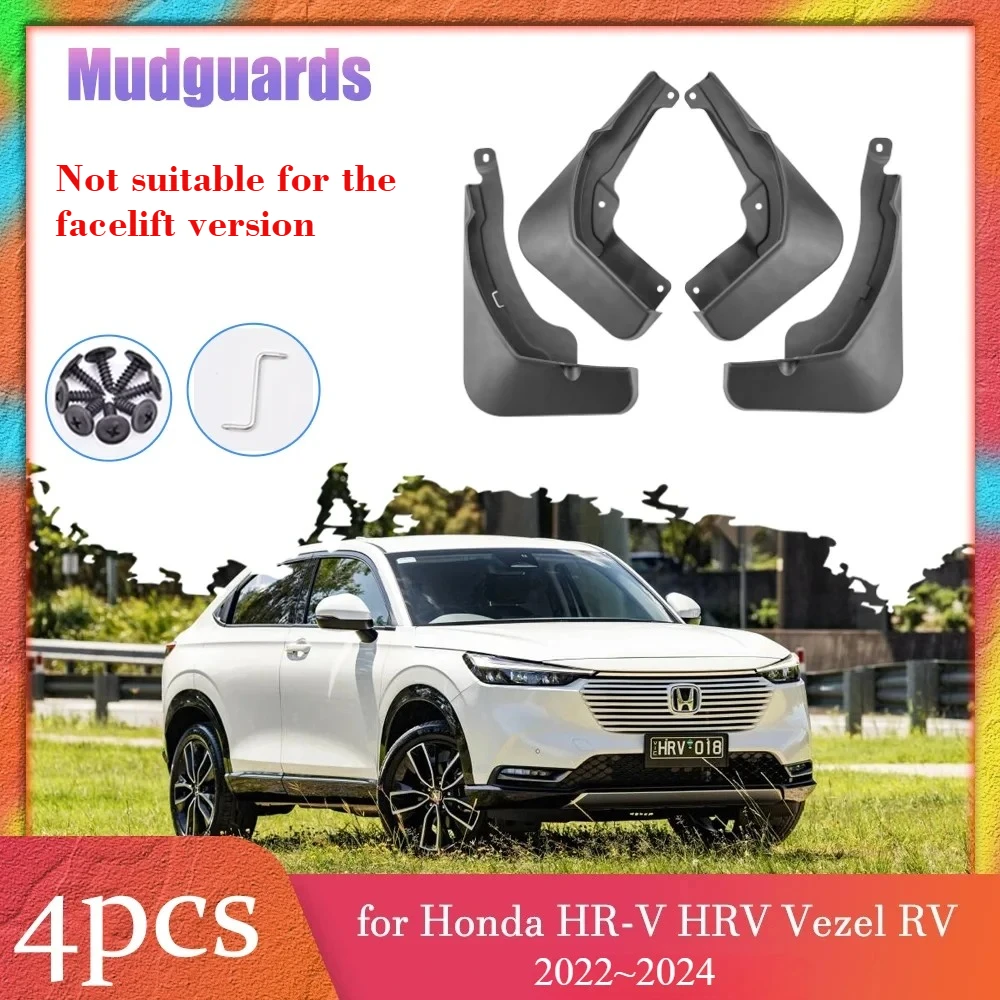 

Брызговики для Honda HR-V HRV Vezel RV 2022 ~ 2024, автомобильные брызговики с предварительной линией, брызговики, аксессуары для передних и задних крыльев