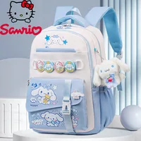 Cinnamoroll mochila insignias colgante de felpa Casual lindo bolso de hombro de dibujos animados correa de hombro ajustable equipo ultraligero