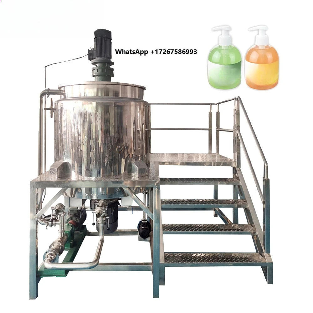500L Food Grade Mixing Agitator Reactor Stainless Steel Soap Shampoo Mixing Vessel Detergent Mixing tank Industrial Mixer