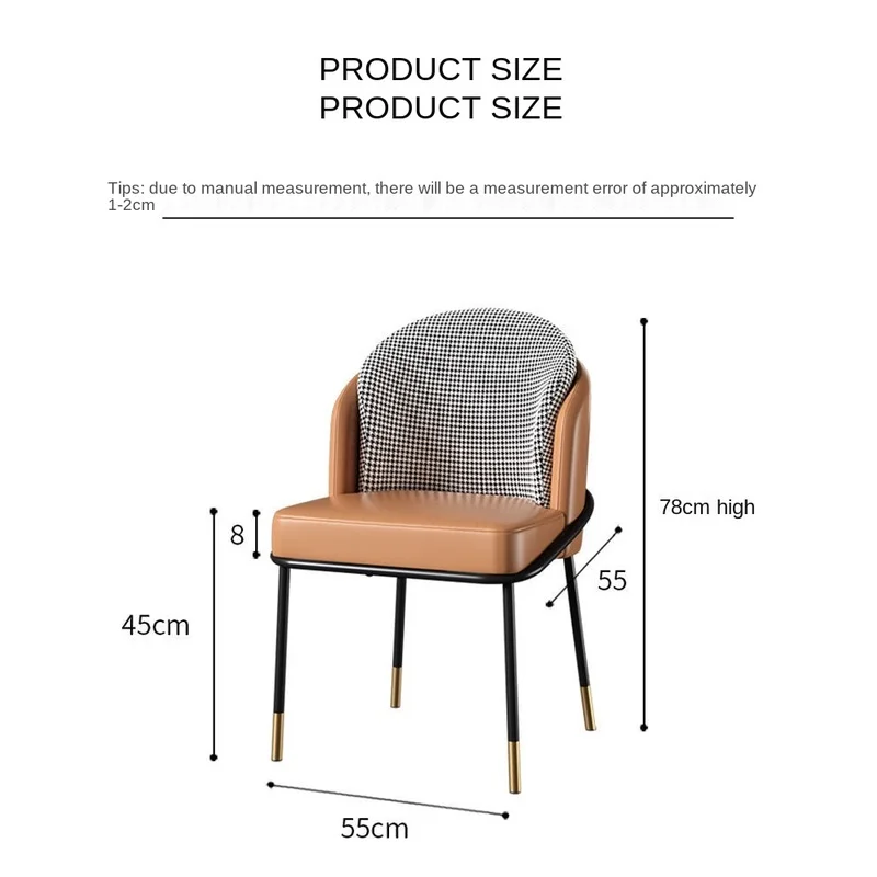 

#Hotel Upholstered Nordic French Luxury High Back Metal Restaurant Leather Modern Room Dining Chairs