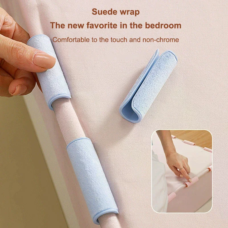 ​ Supports de drap de lit en molleton de corail, 8 pièces, pinces antidérapantes sans aiguille, Clips invisibles à forte adhérence pour arrêter le changement de vitesse des draps ​