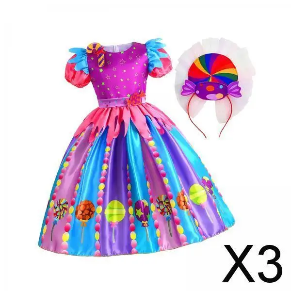 robe-bonbon-pour-filles-avec-bandeau-jupe-multicolore-a-manches-courtes-costume-de-sucette-pour-fete-d'anniversaire-cosplay