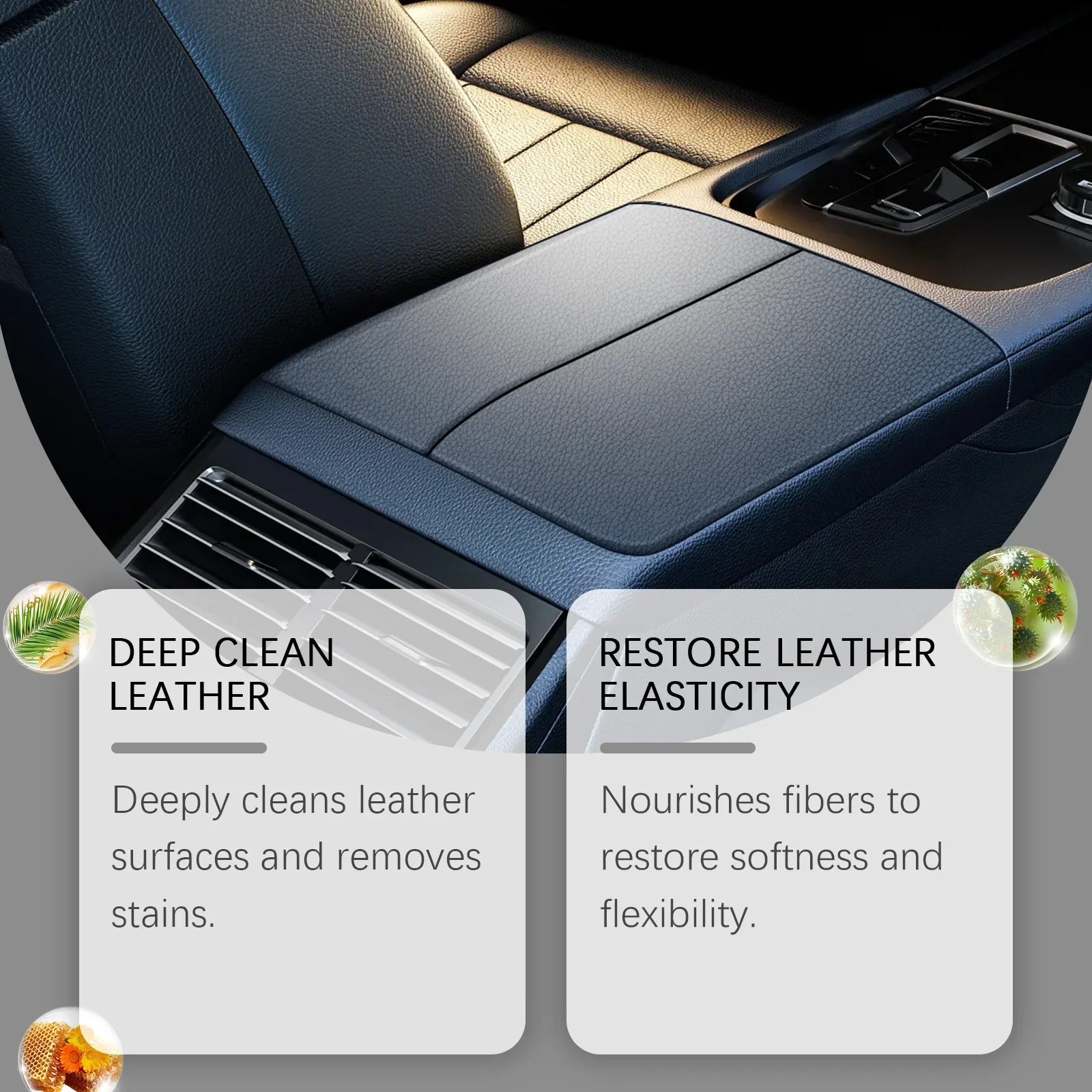 Car Leather Care Cream Cleans And Removes Dirt For Interior Leather Renovation Brightening Multi-purpose Maintenance Paste For Automotive Seat Surface Protection US Overseas Warehouse Shipping Free Return - view 3