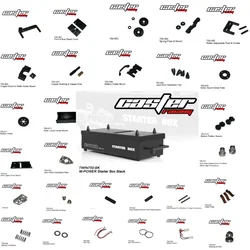 Caster Racing 750 motor Nitro RC skrzynka startowa pas sprężynowy uchwyt na silnik uchwyt płyta gumowe koło plastikowa obudowa akcesoria