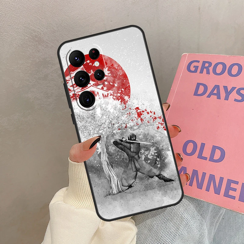 حافظة ساموراي واريور اليابانية لهاتف سامسونج جالاكسي S24 Ultra S20 S21 S22 S23 S25 Ultra S9 S10 Plus S25 FE #5