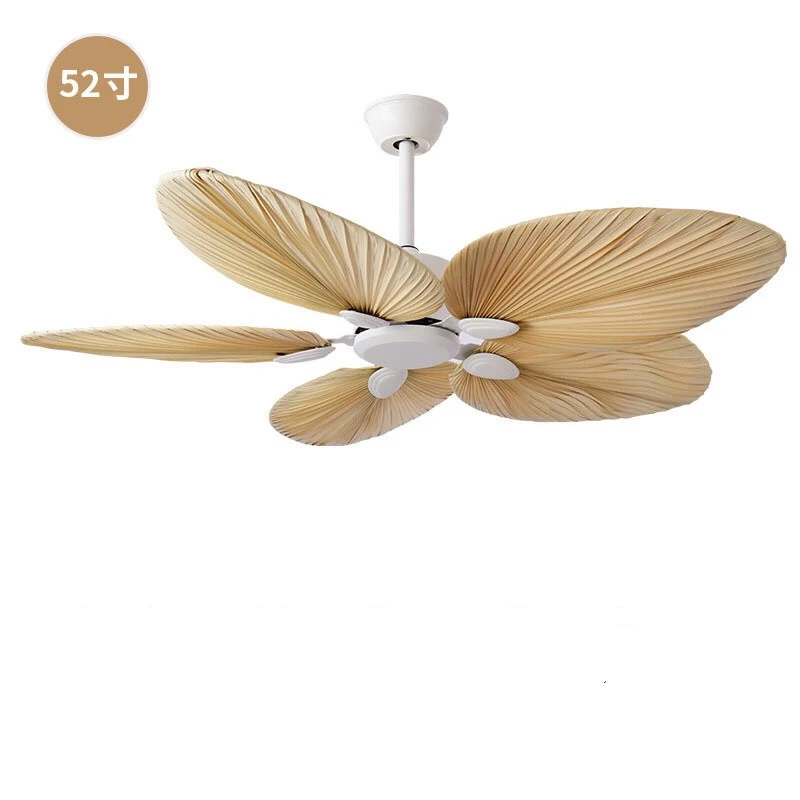 

American Vintage Leaf Ceiling Fan Home Decro Living Room Restaurant Ceiling Fan Commercial Hotel Silent Electric Fan