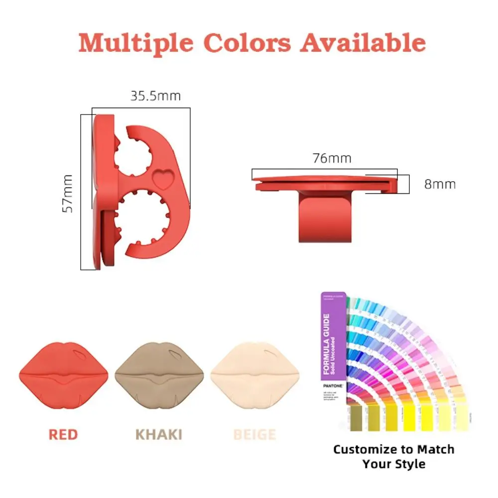 Custodia per cellulare in silicone resistente Rosso Beige Kaki Custodia morbida per rossetto per telefono Custodia protettiva per telefono a forma di labbra Donna Ragazza