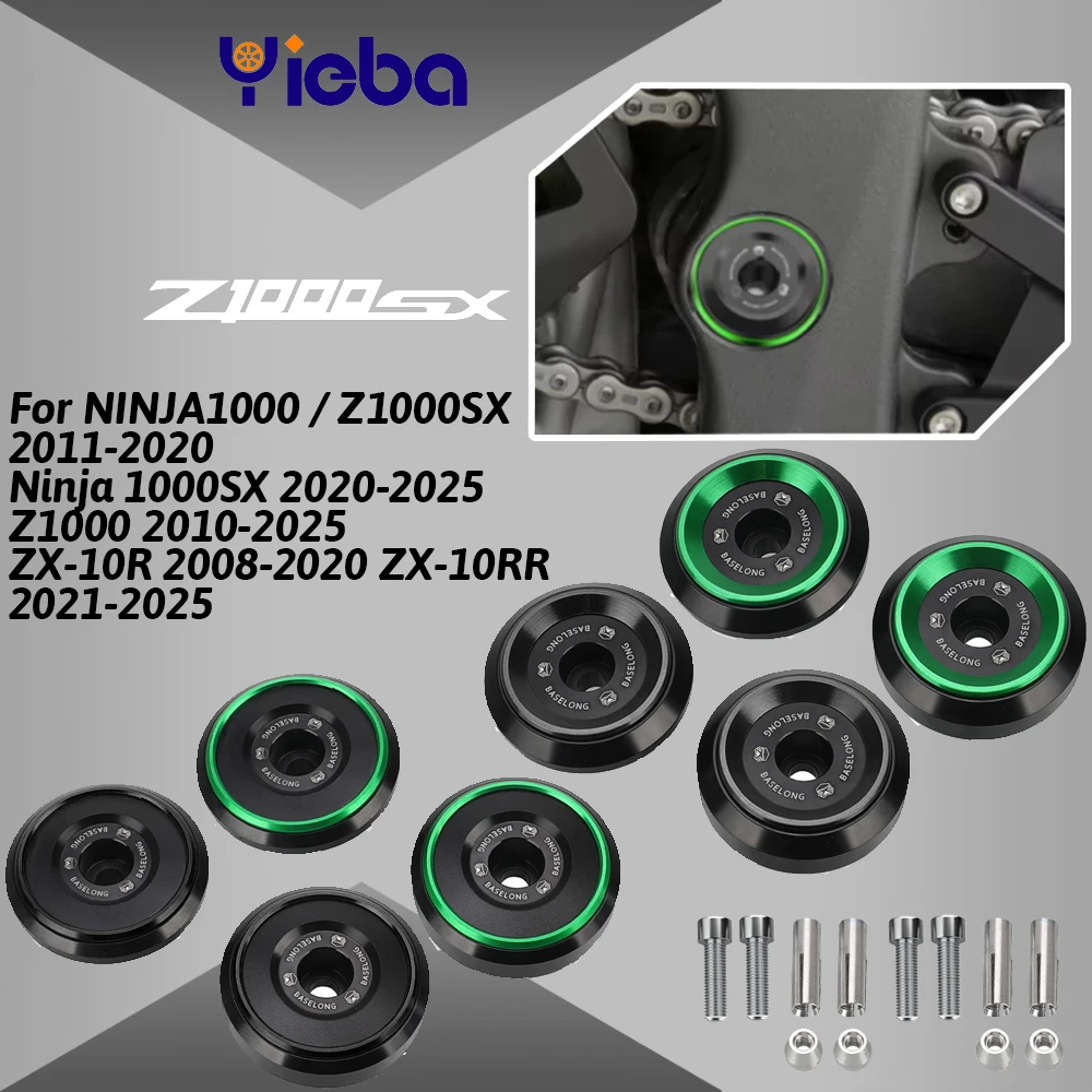 

For Kawasaki NINJA1000 NINJA 1000 Z1000SX 2011~2024 2025 Z1000 All Year Motorcycle Frame Hole Plugs Covers Decorate Cap Kit 2016