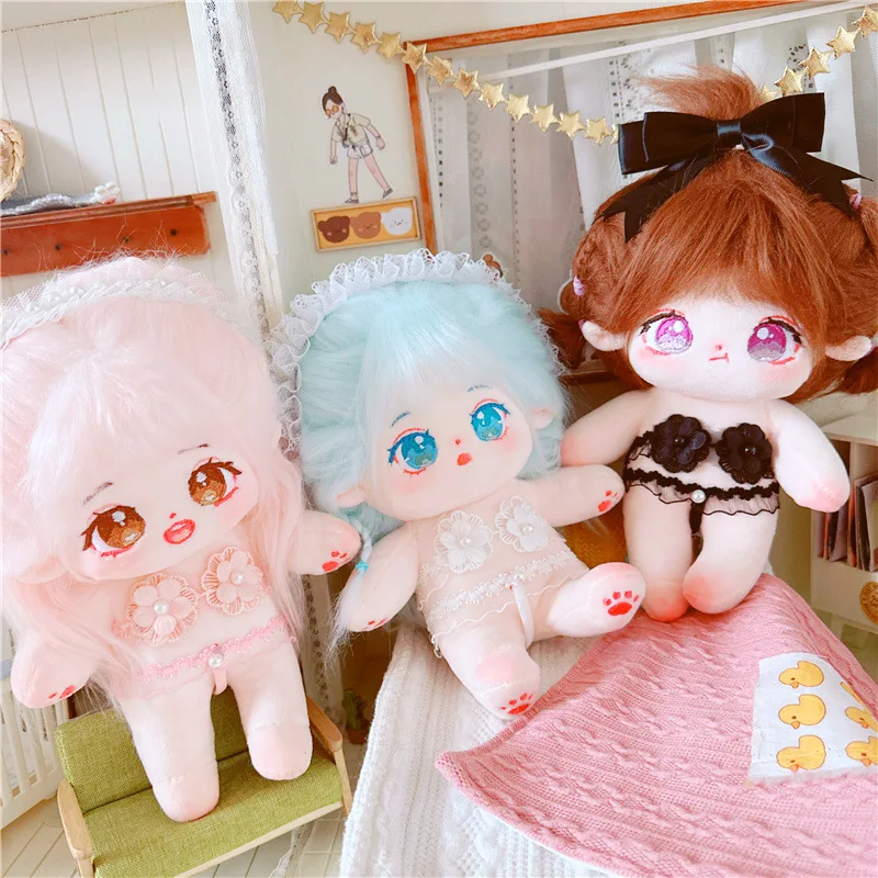 

Cotton doll 20cm baby clothes celebrity doll normal body fat body naked baby private visit underwear two-piece set