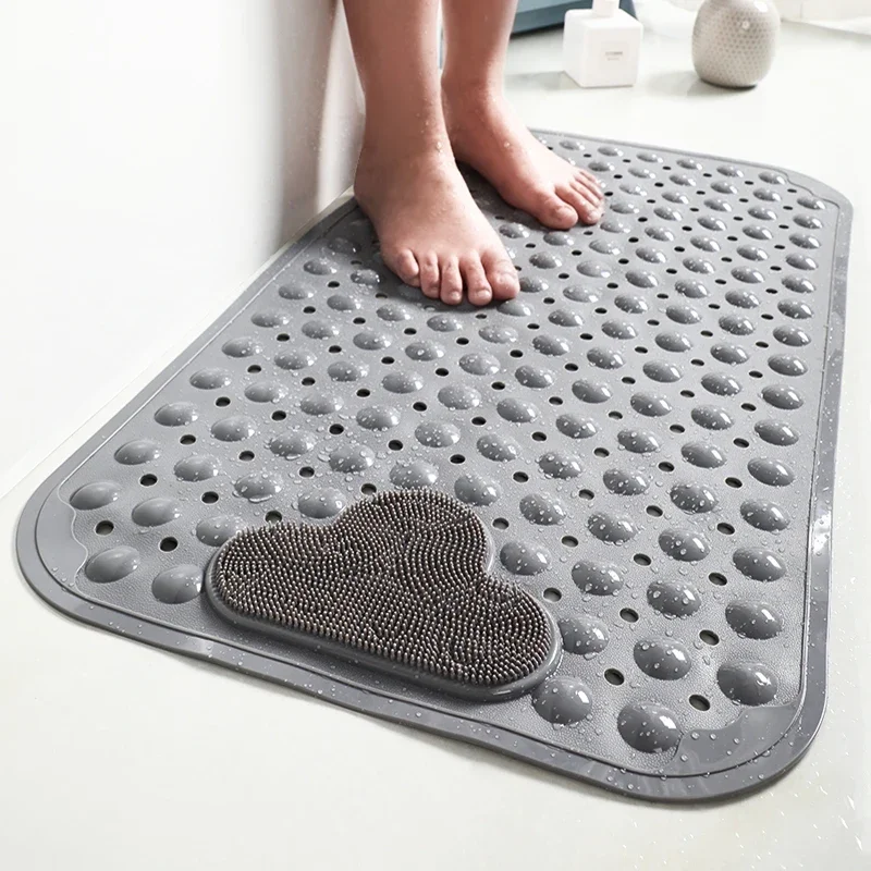 Bathroom non-slip mat,PVC Safety Bathroom non-slip mat,Rectangle Soft Shower Bathtub Pad,massage rug ,Foot Brush bath carpet
