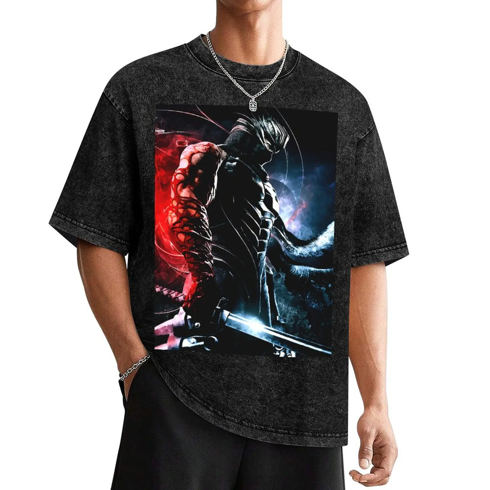 Ninja Gaiden Ryu Hayabusa T-Shirt summer 2025 customs design your own baggy shirts blue lock fruit of the loom mens t shirts