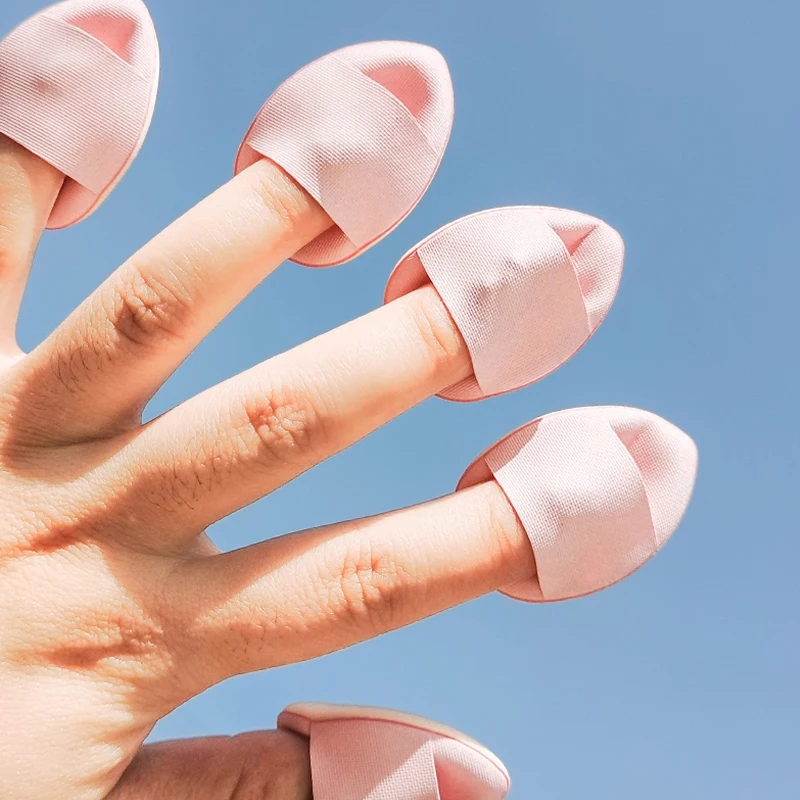 10/30/50 szt. Mini Gąbeczki do Makijażu na Palec Przenośne Gąbeczki do Korektora i Pudru Miękkie Gąbki do Makijażu Podróżne Akcesoria do Makijażu Narzędzia do Makijażu Twarzy