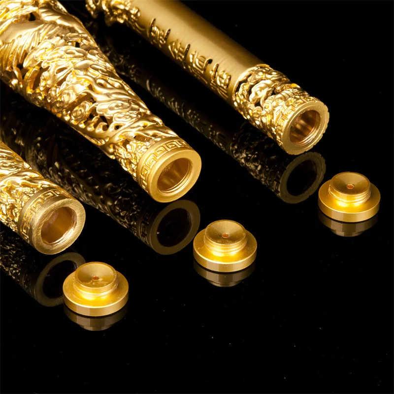 Ruyi Golden Alloy Incense Stick Burner Phoenix Hollow Carving Vertical  Detachable Cudgel Sandalwood Censer Home Decoration