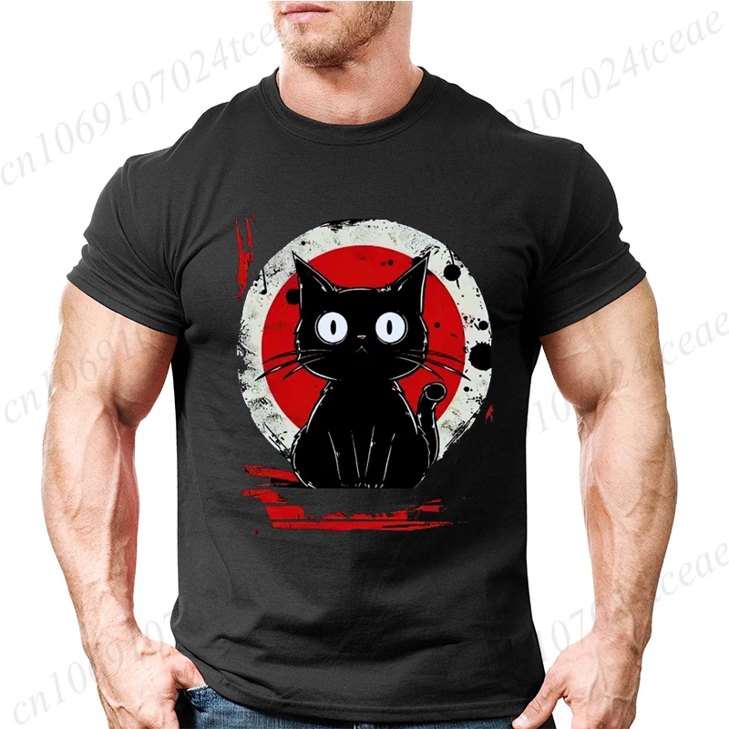 

Kawaii Cat Japanese Black Anime Cat Men's T Shirt Tee T-Shirt Kawaii Clothes Shirts for Women Tops Graphic T Shirts Camisetas