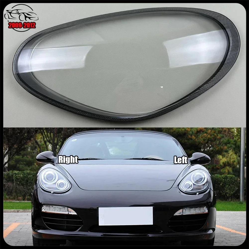 

Для Porsche Cayman Boxster 987 2009-2012 автомобильная передняя фара, крышка объектива, абажур, стеклянная крышка, колпачки, корпус фары