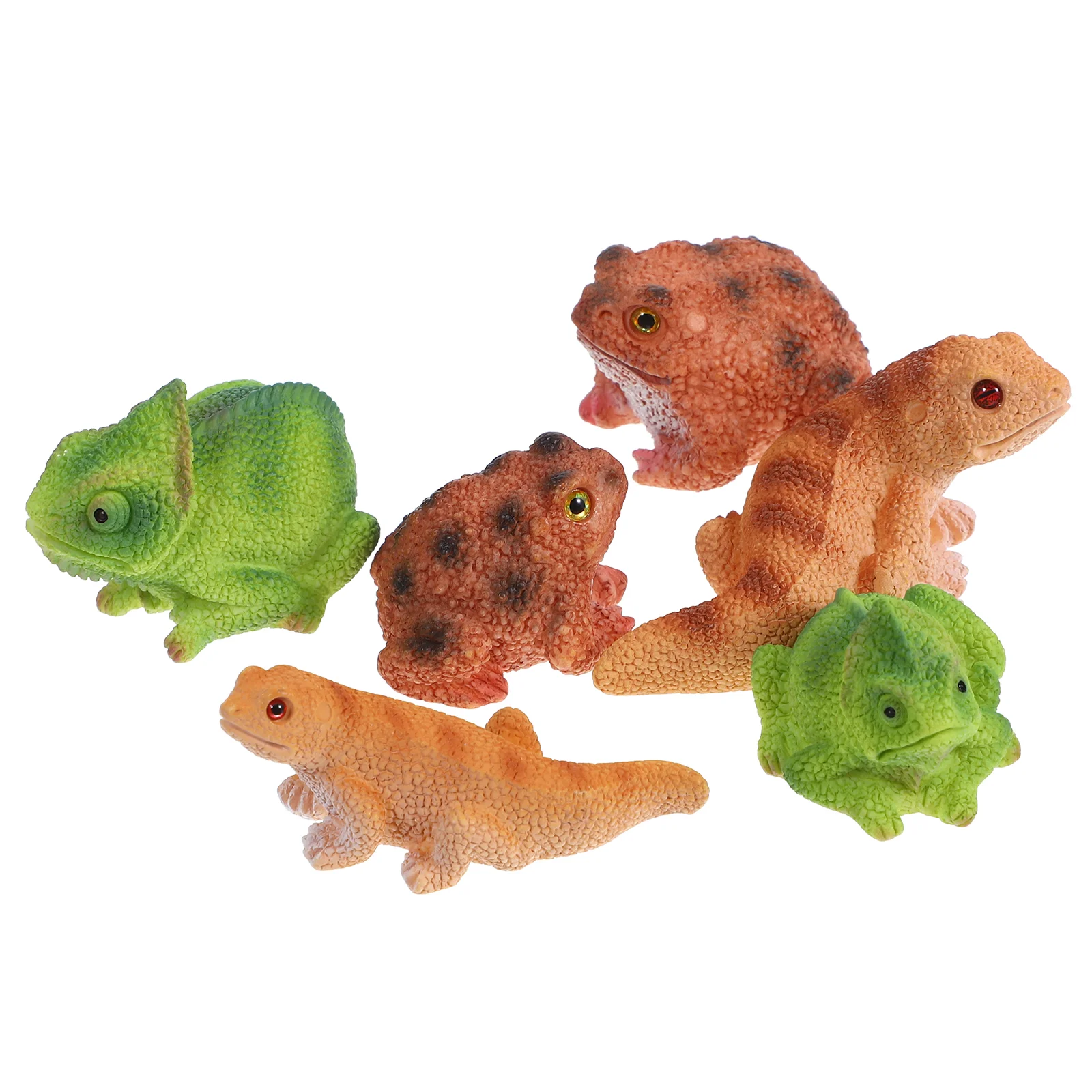 

6 Pcs Animals Micro Landscape Resin Craft Figurines Mini Miniature Small 350X350X240CM Sculpture