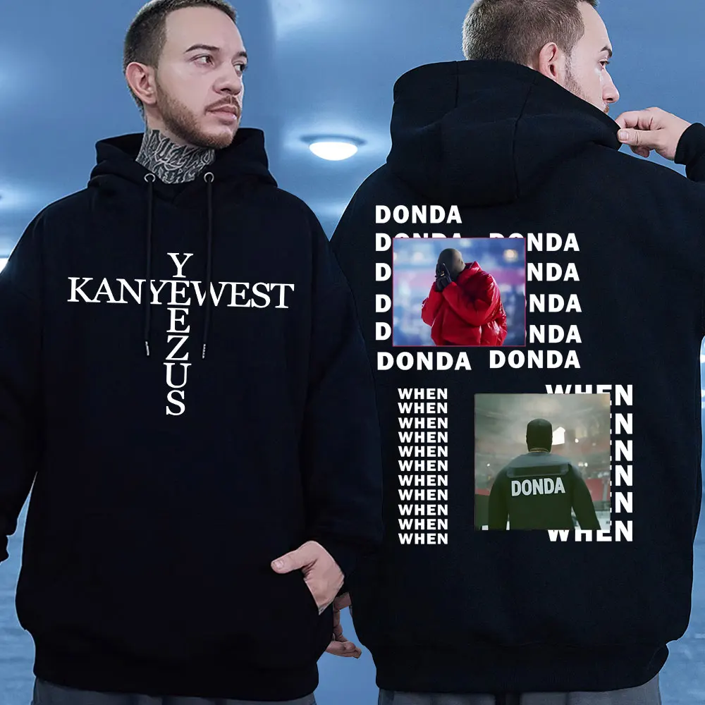 

Rapper Kanye West Graphics Hoodie Men's Women's Yeezus Donda Album Print Hooded Sweatshirts Oversized Streetwear Fleece Pullover