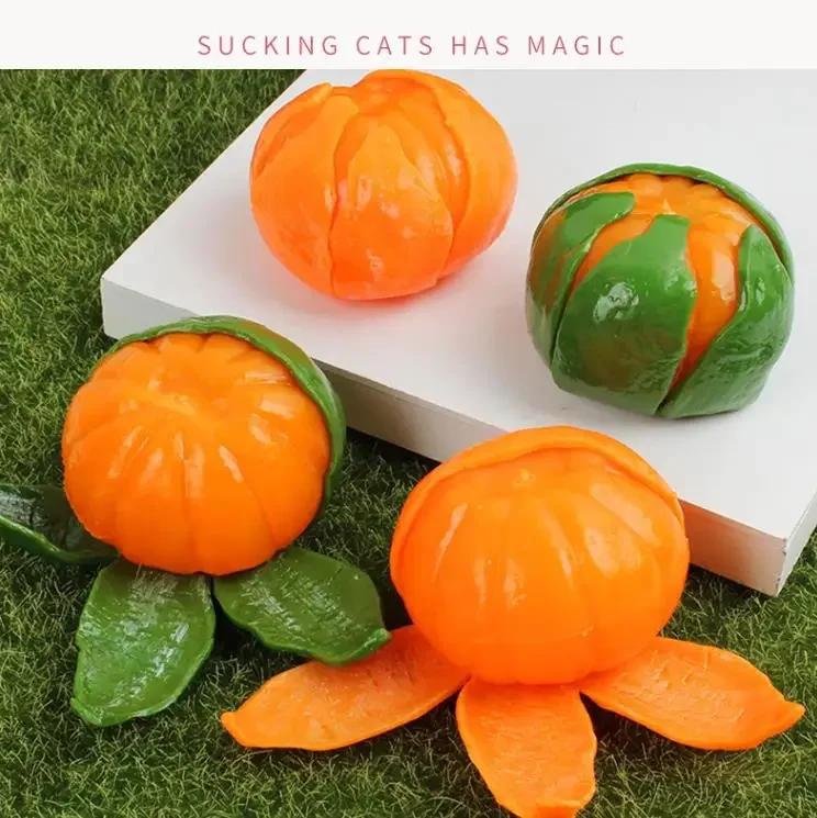 

2PCS Peel oranges simulate fruits children's game stress relief toys and stress relieving fruit squeeze tools