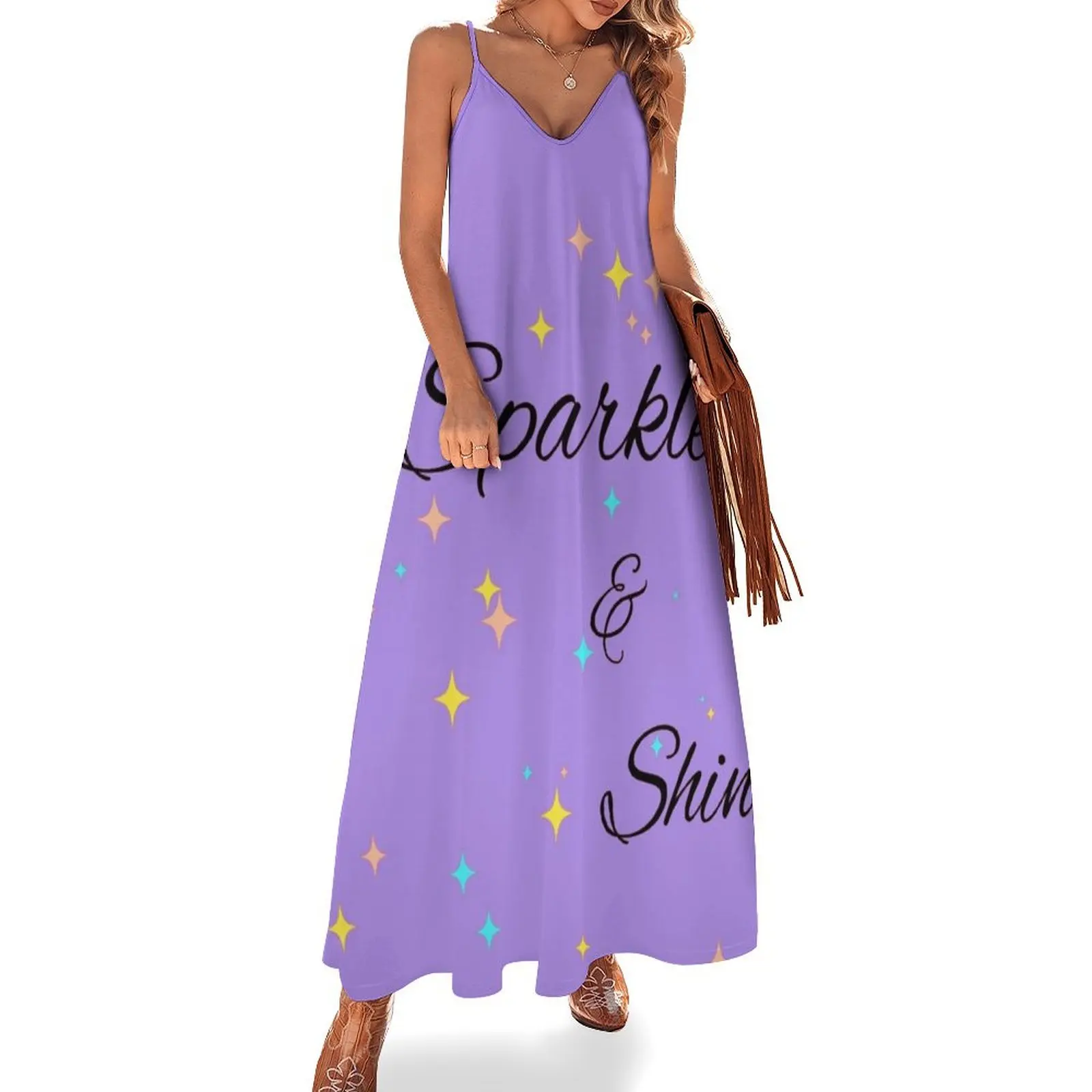 

Sparkle and Shine - Purple Sleeveless Dress Bride dresses elegant dress Dress