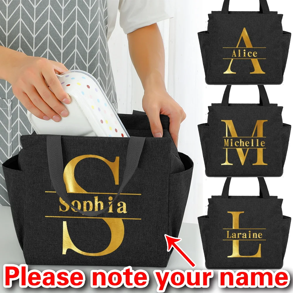 

Personalized Customized Large Insulated Lunch Bag Is Durable and Thickened, Suitable for Work, School and Picnic.