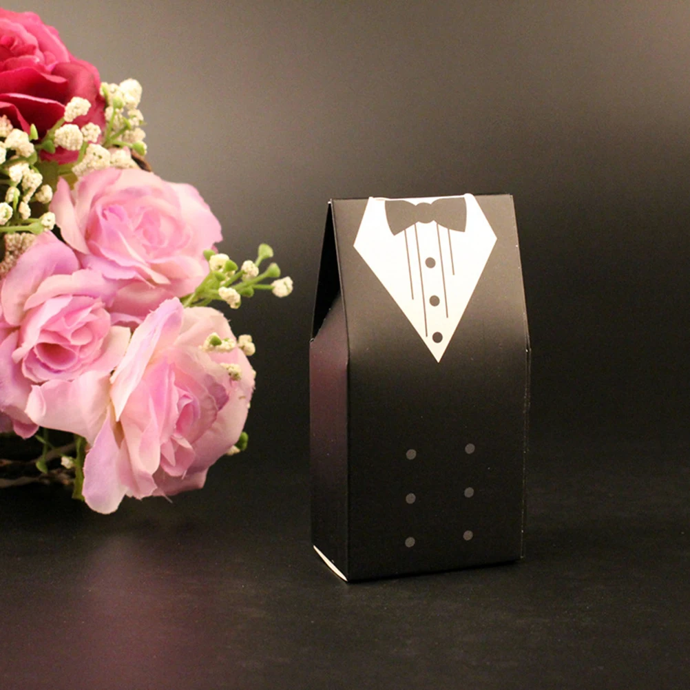 

50pcs Double breasted Dress C y Boxes Elegant Foldable Wedding Favors Party Decorations Bridal Shower Sweet Gifts
