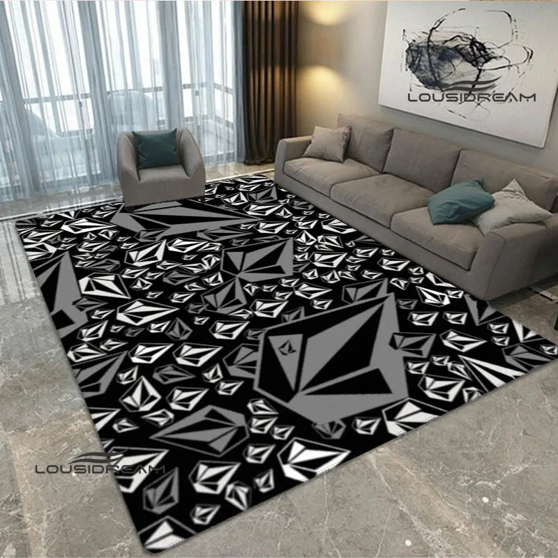 V-VOLCOM LOGO printed Carpet Non -slip carpet Yoga mat carpets for living room area rug Door pad bedroom decor birthday gift