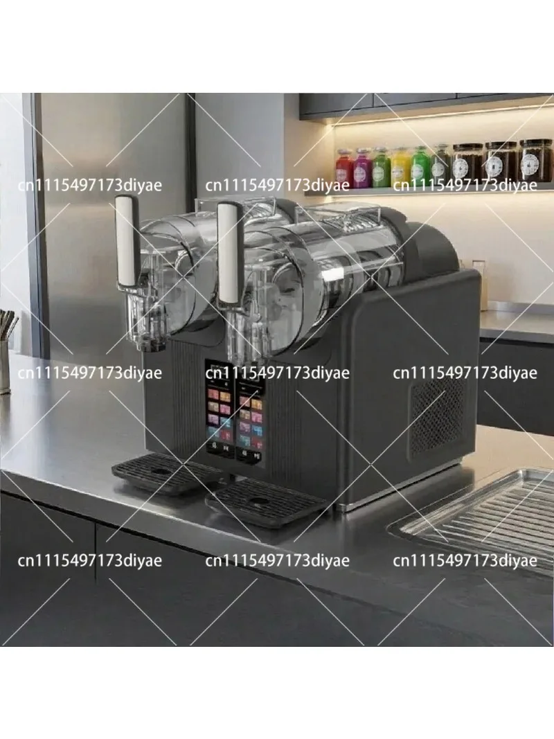 Commercial Double Cylinder Smoothie Machine Automatic Soft Serve Ice Cream Beverage Maker