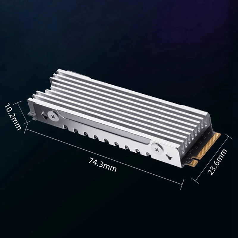 M.2 2280 Nvme Heatsink M.2 SSD Heatsink Cooling Pad Aluminum Dissipation With Thermal Pad For M2 2280 Ssd