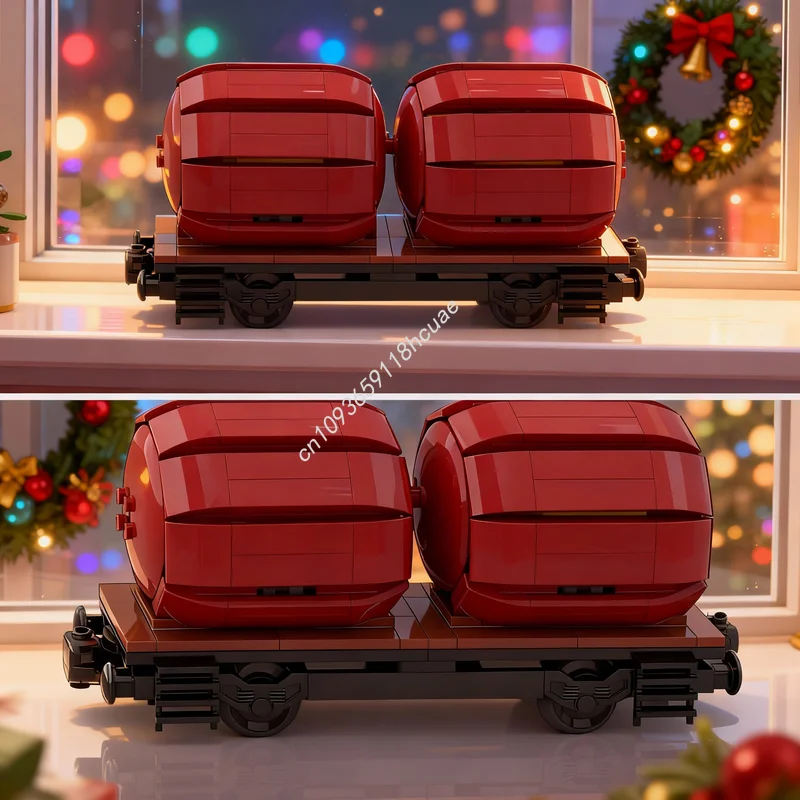 

251pcs MOC Train Wagon Bi Foudre Wine Tank Model Building Blocks Architecture Toys Creative Idea Christmas Gift Education Brick