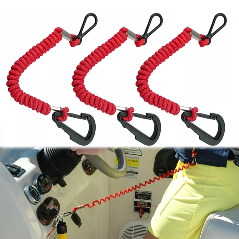 8M 0092849   Sicherheits-Lanyard für Boots-Kill-Schalter – [3 Stück] Not-Aus-Schalter für Bootsmotoren, für Mercury Mercruiser Außenbordmotor