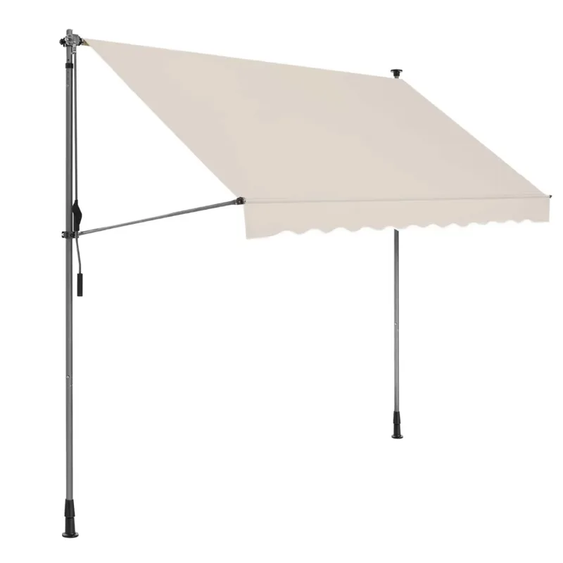 

2026 Factory Direct 4m Outdoor Folding Awning Wind Rainproof Aluminum Alloy Frame Manual Operation 6m Max For Villas Balconies M