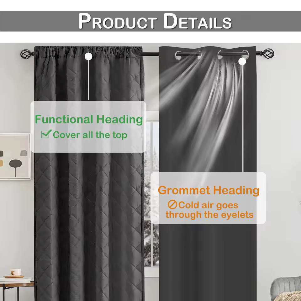 퀼트 블랙 아웃 커튼