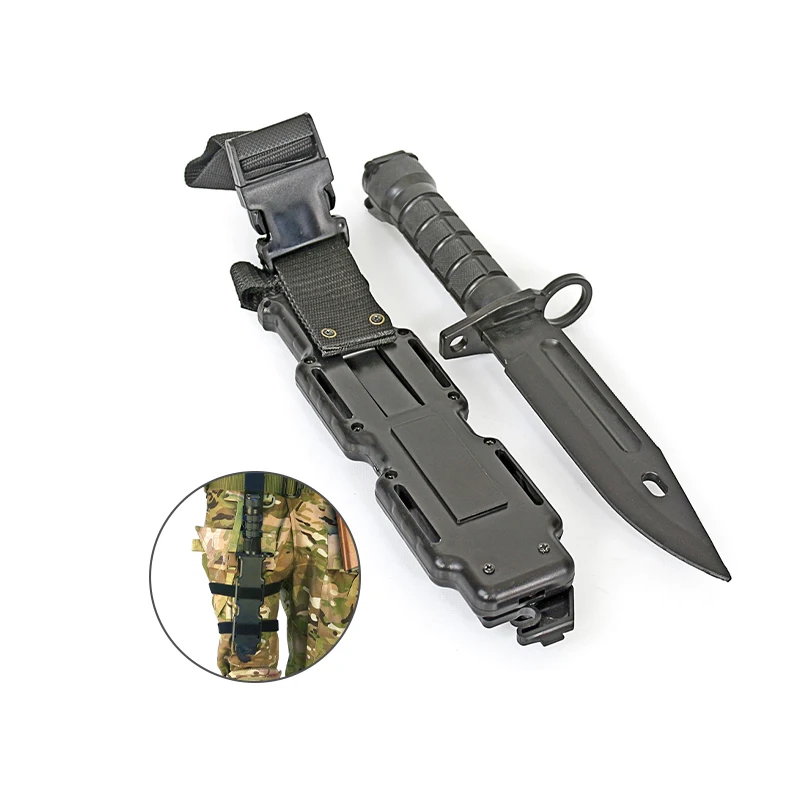 M9 Dagger Airsoft Rubber Knife Training Martial Arts CS Cosplay Halloween Soft Knives Dagger Model